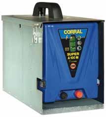 CORRAL Elektryzatory zasilane bateriami 12 V 12 V Corral Super A 100 M skuteczny elektryzator do krótkich systemów ogrodzeniowych z niewielkim porostem; przeznaczony dla koni, bydła oraz małych