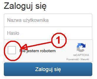 Ekran pierwszego logowania Aby rozpocząć pracę z systemem należy wprowadzić otrzymane dane uwierzytelniające nazwę