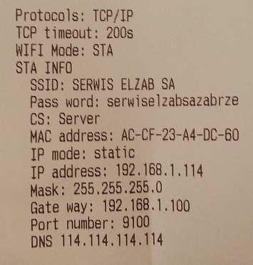 10 z 23 2017-03-17 10:39 UWAGA: Od tego momentu drukarka pracuje w trybie STA mode co powoduje, że: * nie jest widoczna w dostępnych sieciach WiFI, * nie można jej konfigurować programem WiFi tool