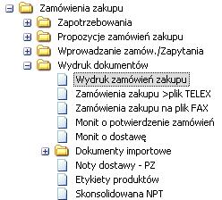 Strona 3 2. Wydruk zamówieo zakupu Ścieżka: Zamówienia Zakupów Wydruk Dokumentów Wydruk Zamówieo Zakupu W oknie Nr Zamówienia (1) należy wybrad zamówienie wygenerowane dla odpowiedniego klienta.