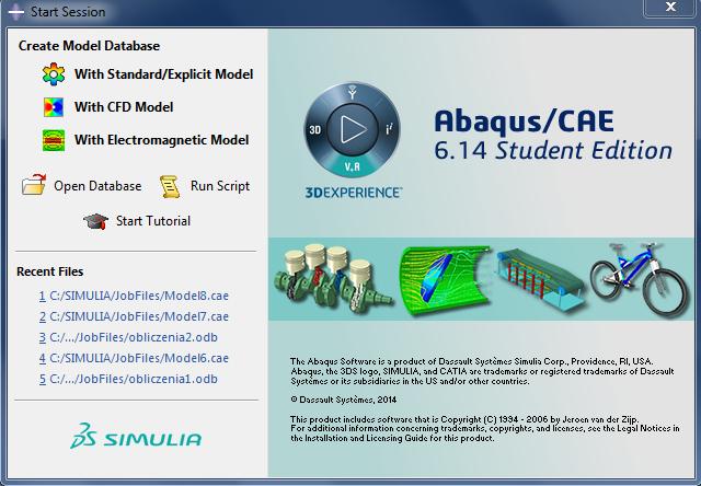 1 PART Rozwi zanie zadania Uruchom program ABAQUS (Abaqus 6.