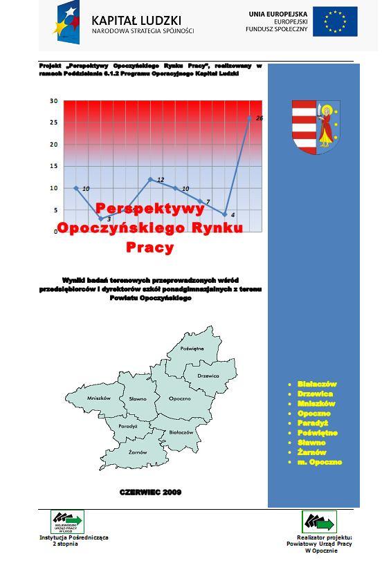 VI. DZIAŁANIA I INICJATYWY POWIATOWEGO URZĘDU PRACY W OPOCZNIE NA RZECZ ROZWOJU LOKALNEGO RYNKU PRACY W 2009 R. Od listopada 2008 r. do maja 2009 r.