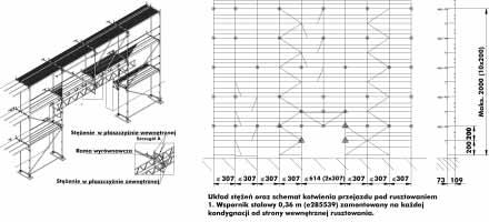 MONTA RUSZTOWAÑ DO WYSOKOŒCI 30 M c) Przy monta u dÿwigarów przejœciowych 2.5.