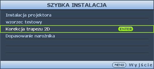 Naciśnij / w celu regulacji wartości przesunięcia w pionie, w zakresie -30 do 30. Naciśnij /, aby wyregulować wartości przesunięcia w poziomie, w zakresie -30 do 30. Używając menu OSD 1.