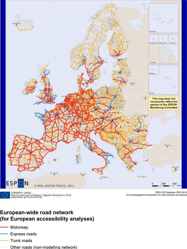 Rysunek 12 Ogólnoeuropejska sieć drogowa (stan na 2012 r.