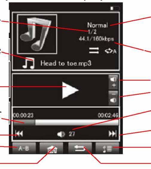 - Music Mode (tryb odtwarzania muzyki) Rysikiem dotknij ikony muzyki (Music ) w menu g³ównym celu wejœcia w menu odtwarzania muzyki.