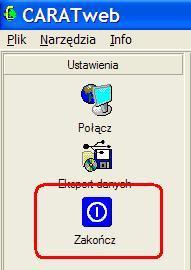 Pytanie o wczytanie danych proszę potwierdzić przyciskiem TAK.