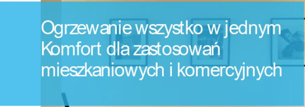 Europie dla Europy Rozwiązanie dla każdego zastosowania Możliwość połączenia ze wszystkimi typami emiterów ciepła Rozwiązania do ogrzewania pomieszczeń i przygotowania ciepłej wody użytkowej