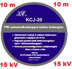 Samowulkanizująca taśma izolacyjna z gumy PIB typu KCJ-20 KCJ-20 jest taśmą samowulkanizującą wykonaną na bazie kauczuku i gumy poli-izo-butylenowej (PIB).