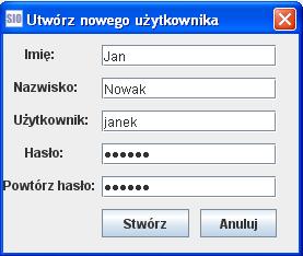 b) Gdy juŝ utworzyliśmy nowego uŝytkownika (o loginie janek i haśle piątek ), moŝemy zauwaŝyć, Ŝe opcja Usuń