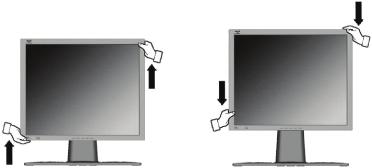 Ostro nie unie dolny brzeg monitora LCD display, aby zwi kszy odst p od pod o a. 2. Poci gnij dolny brzeg monitora LCD display do zewn trz, w kierunku przeciwnym do jego podstawy. 3.