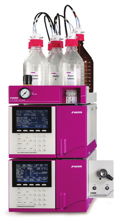 Automatyczny Analizator Aminokwasów S 433 w najwy szej konfiguracji zawiera autosampler z ch odzon komor próbek, wyposa ony w funkcj bezstratnego cz ciowego wype nienia p tli.