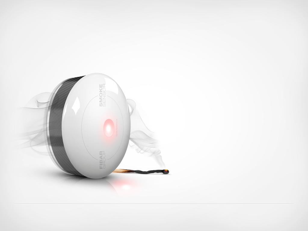 Bardzo mała obudowa FIBARO Smoke Sensor to najprawdopodobniej najmniejszy bezprzewodowy czujnik dymu na świecie.