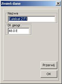 Pojawi się następujące menu: Pokaż aktywne satelity/pokaż wszystkie satelity: Funkcja pozwala wybrać czy mają być pokazana wszystkie satelity, czy tylko aktywne (czyli satelity zawierające kanały).