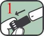 Sposób użycia wstrzykiwacza automatycznego Anapen Jeżeli czarna osłonka igły została zdj ęta, pacjent nie może trzymać kciuka, palców lub dłoni na