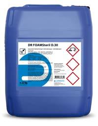 Kanister: 11 kg kod: 1300010 Kanister: 22 kg kod: 1300020 DR FOAM FLUX Alkaliczny produkt myjący-odtłuszczający-dezynfekujący Rozpuszcza i dysperguje silne zabrudzenia tłuszczowe, białka i