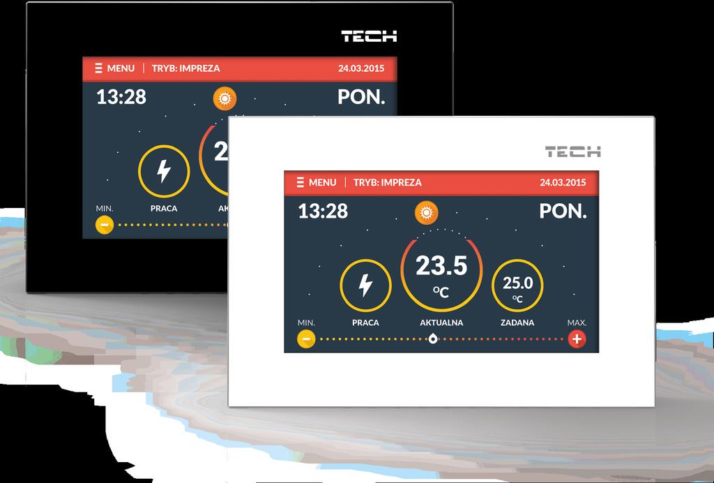 ST-283 C WiFi REGULATOR POKOJOWY DWUSTANOWY 2 klry d wybru 32 Zasilanie Zasilacz - mduł wyknawczy Kmunikacja przewdwa