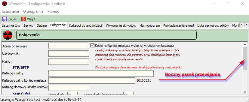 4. Przygotowano dodatkowy proces w systemie Windows odpowiedzialny za wykonanie kopii konfiguracji w sposób automatyczny wraz z obsługą kopii do repozytorium zdalnego. 5.