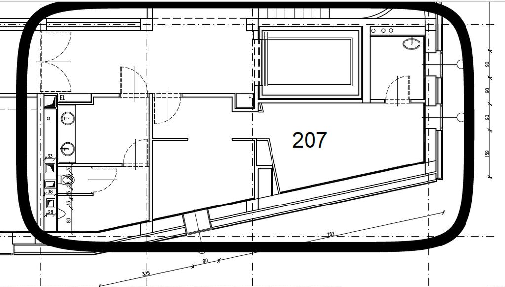 ZAKRES PRAC REMONTOWYCH W BUDYNKACH AKADEMII MUZYCZNEJ W POZNANIU Sala 207 ARCHIWUM - wyburzenie ścianki i przekucie otworu drzwi - zerwanie wykładziny + wylewka - ustawienie