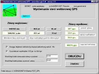 Roman J. Kadaj OBLICZENIE SIECI GPS W PROGRAMACH GEONET w wersji w/2002/2.0 www.geonet.net.pl, ALGORES-SOFT, 2002-10-14 Ogólnie informacje o module GPS w systemie GEONET System GEONET w wersji w/2002/2.