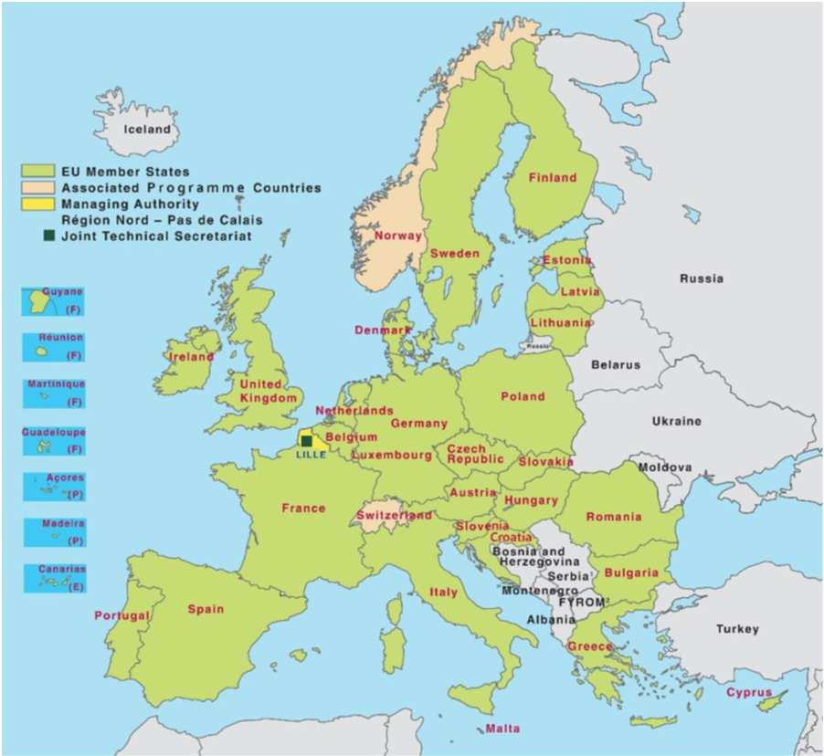 Zasięg terytorialny 28 państw