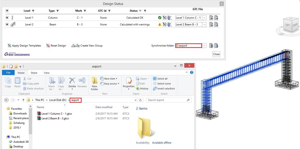 Import/eksport dla wszystkich elementów widocznych w oknie Status