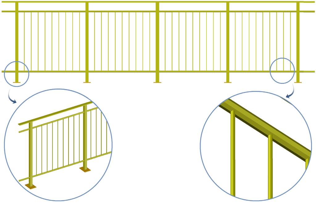 Panele wypełniające dla balustrad standardowych W najnowszej wersji GRAITEC Stair & Railing Designer dostępna jest