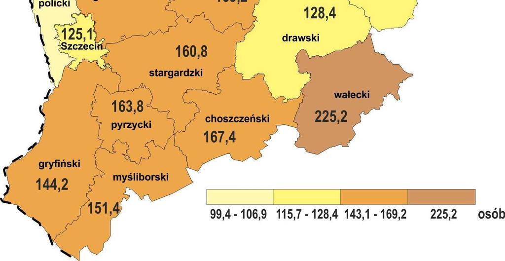 powyŝej 15 roku Ŝycia na 1000 mieszkańców