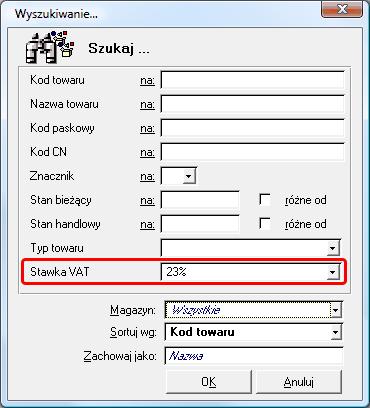 Symfonia Handel 3 / 5 Dodawanie stawek Klikając na przycisk Nowy użytkownik może zdefiniować kolejne stawki VAT. Należy pamiętać, że nie można wprowadzić dwóch stawek VAT o takiej samej wartości.