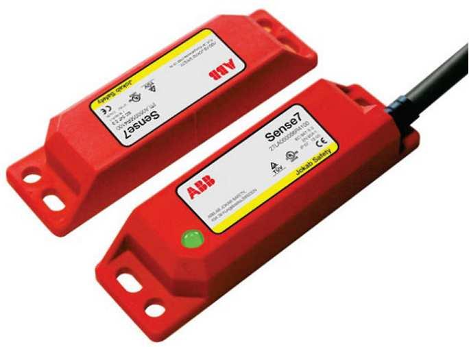 Bezpieczeństwo maszyn Wyłączniki pozycyjne Łączniki bezpieczeństwa magnetyczne kodowane ABB Jokab Safety typ Sense 7 ( klasyfikacja bezpieczeństwa: PL e /kat.