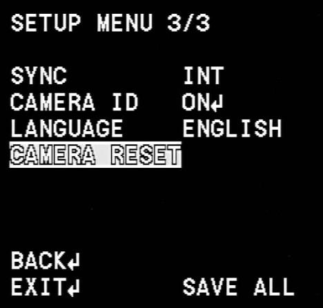 3.17 Return to front page (Powrót do głównego menu) Każdorazowe wybranie tej opcji spowoduje natychmiastowe przeniesienie się do głównego ekranu menu OSD kamery. 3.