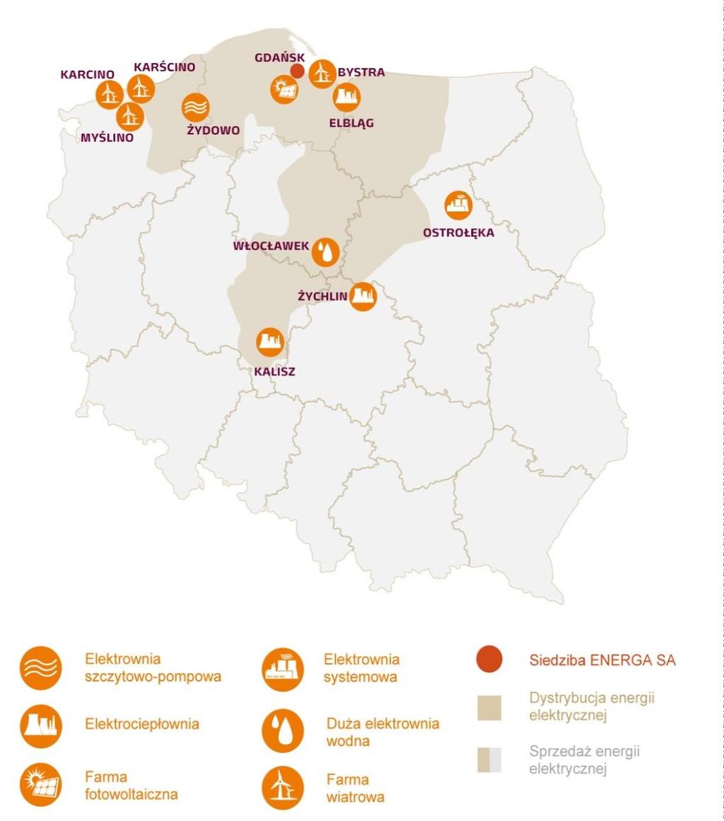 Kluczowe aktywa Grupy ENERGA Dystrybucja 1. 184 tys. km linii energetycznych 2. 20,9 TWh - dostarczona energia elektryczna w 2014 roku, w tym 5,4 TWh w 4 kwartale 3. Zasięg 75 tys.