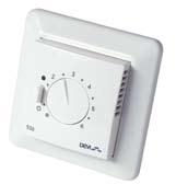 Termostaty Termostaty Devireg 530, Devireg 531, Devireg 532 Elektroniczne termostaty z wyłącznikiem, posiadają wbudowaną funkcję ochrony przed zamarzaniem (+5 C) oraz układ kontroli działania