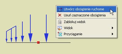 Przy wykorzystaniu w projekcie grup obciążeń ruchomych należy pamiętać, że czas obliczeń statycznych znacząco rośnie wraz z ilością grup obciążeń ruchomych w tym projekcie i z gęstością podziału