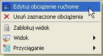 3 Edycja obciążenia ruchomego Na dostępną w programie edycje obciążenia ruchomego składają się dwa odrębne elementy: Edycja parametrów grupy obciążenia ruchomego.