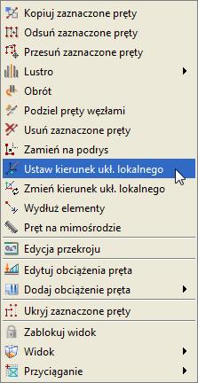 Podstawy Rys. 3.1 Ustawianie kierunku układu lokalnego Po wywołaniu funkcji Ustaw kierunek ukł.