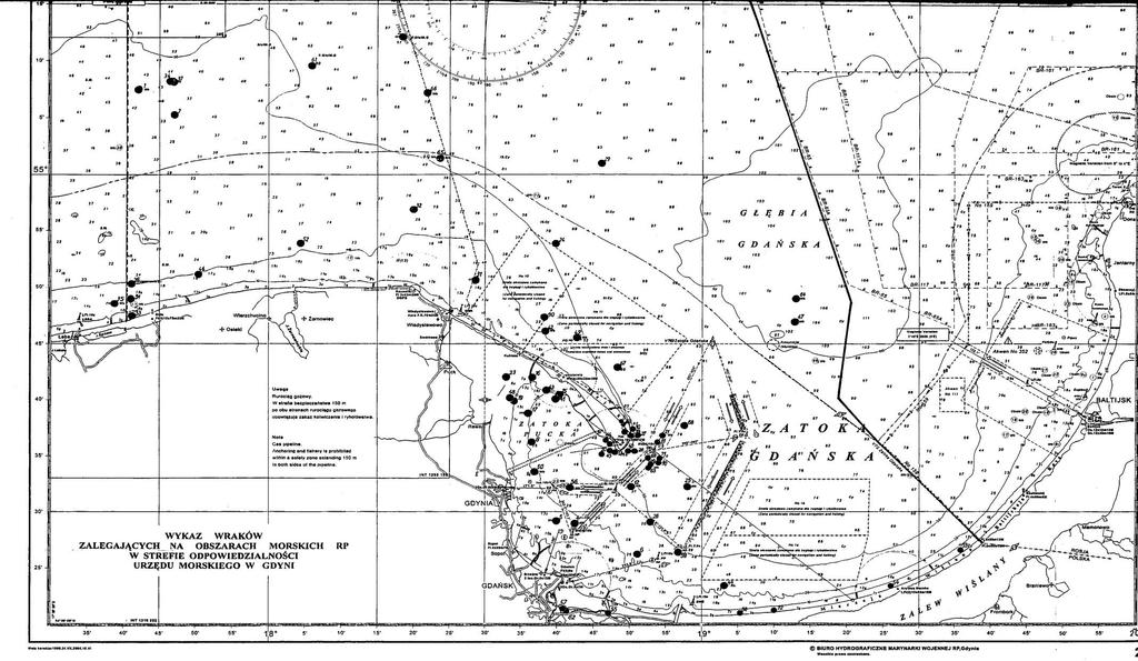 RYS. 1. Wykaz wraków w strefie odpowiedzialności UM w Gdyni.