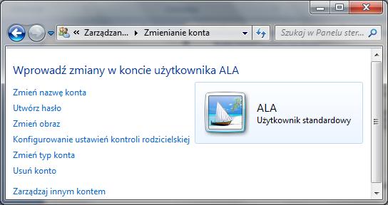 . Rys. 9.13. Tworzenie nowego konta Nowe konto standardowe ALA zostało utworzone.