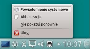 24 3. SYSTEM OPERACYJNY LINUX Aktualizacja systemu może być również przeprowadzona w środowisku graficznym.