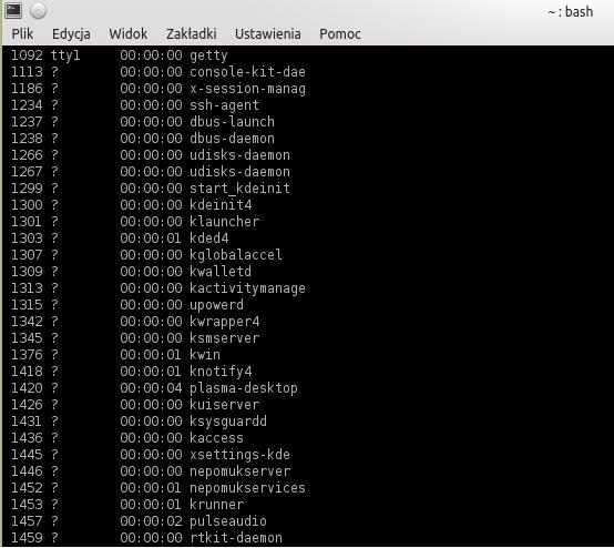 13. Wielodostępny system operacyjny Linux 31 gdzie: uczen@uczen-virtualbox:~$ standardowy znak zachęty określający nazwę konta, komputera oraz bieżący katalog; symbol # poprzedza polecenia wpisywane