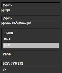 HTTP PUT oraz HTTP GET), typ poleceń (ustaw do PRESETU, uruchom PATTERN, wyświetl TEKST jest ograniczony jedynie przez SDK producenta kamer, Klient ONVIF obsługuje tylko polecenia służące do