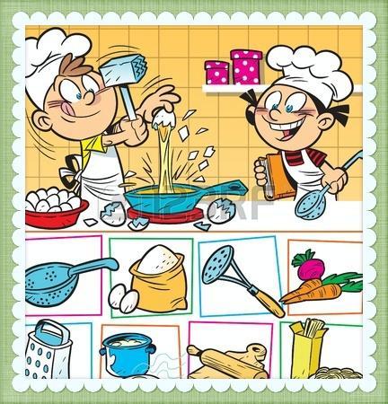 Small abc of cooking The rules in the kitchen Wash your hands before cooking. Put the apron on, not to get your clothes stained.