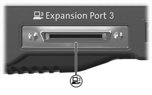 3 Korzystanie z portu rozszerzeń Dzięki znajdującemu się po lewej stronie komputera portowi rozszerzeń, komputer można podłączyć do opcjonalnego urządzenia dodatkowego.