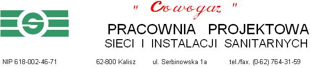 PROJEKT WYKONAWCZY Temat: Branża: Obiekt : Adres: Budowa kanalizacji deszczowej Sanitarna Kanalizacja deszczowa Dz 400/315 mm PVC-U wraz z przykanalikami Ostrów Wielkopolski ul.