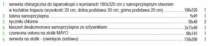 Serwety dwuwarstwowe na całej powierzchni o gramaturze 67g/m2. Zestaw umieszczony w opakowaniu folia-folia? 7. Poz.11 Czy Zamawiający dopuści jałową serwetę z regulacją otworu o wymiarach 50x75cm? 8.