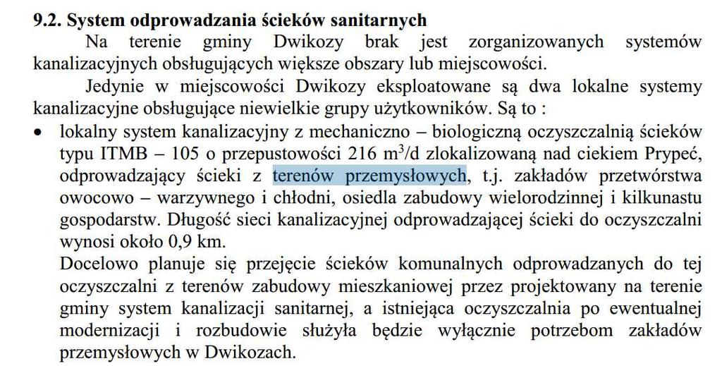 sanitarnych używa pojęcia tereny przemysłowe tj.