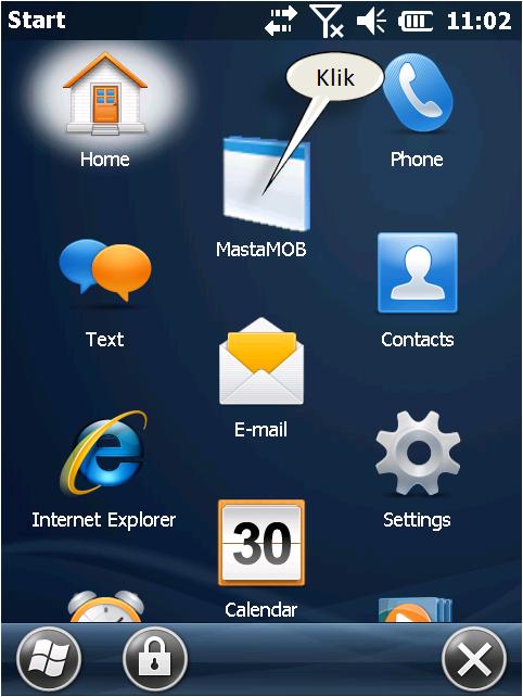 MASTA rys. 46. Uruchomienie aplikacji mobilnej systemu MASTA Wciśnięcie ikony jak na rys. 46 powoduje otwarcie aplikacji terminalowej systemu MASTA. Pojawi się ekran z pytaniem o dane użytkownika.