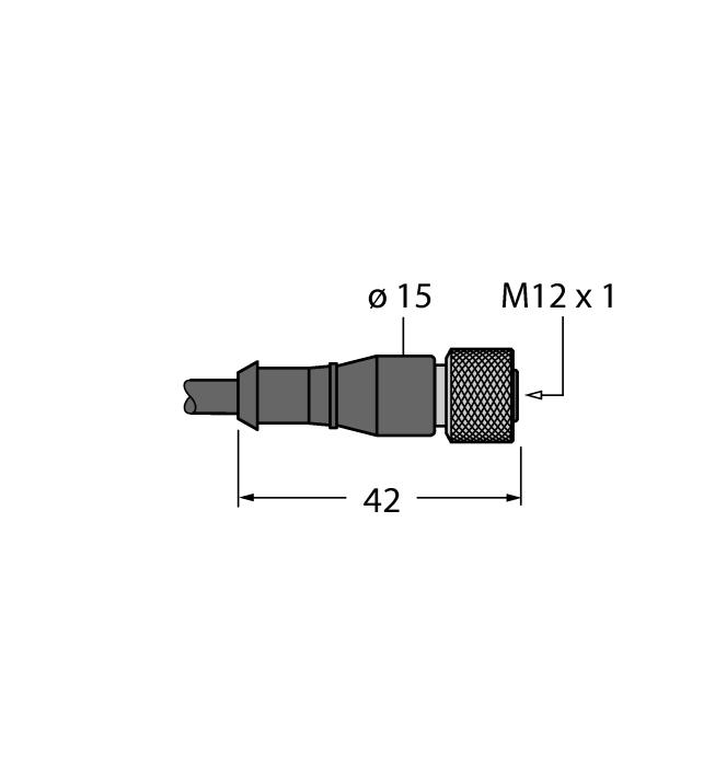 com MQDEC-801-USB 3081158 Adapter USB, złącze męskie M12x1, 8-pinowe,