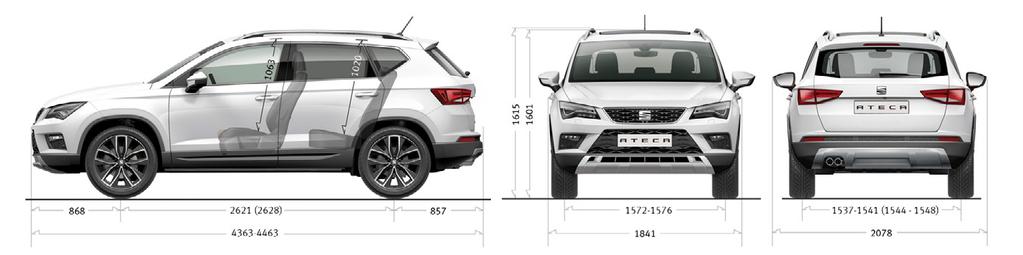 DANE TECHNICZNE Wartości podane w nawiasach dotyczą wersji z napędem 4Drive (jeśli różnią się od wersji bazowej) SILNIKI Prędkość maksymalna (km/h) Przyspieszenie 0-100 km/h (s) Zużycie paliwa (l/100