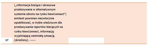 Źródło: załącznik Nr 1 do Uchwały Mr 293/2010 Zarządu Giełdy Papierów Wartościowych w Warszawie S.A. z dnia 31.03.